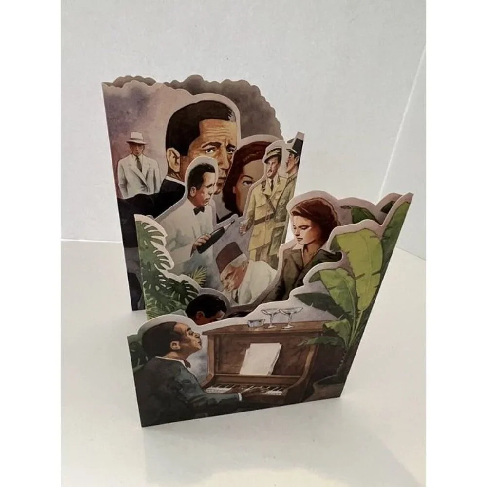 Vtg 1988 Greeting Card Casablanca Happy Birthday Portal Illustrated by Pat Welch